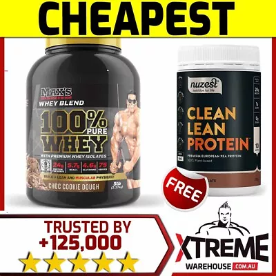 Max's 100% Pure Whey Protein 5lb // Isolate Wpi Wpc Super Lean Powder Recovery $ • $109.90