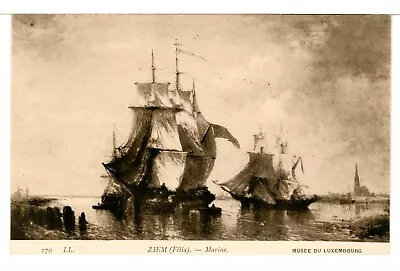 Sailing Ships Painting By Felix Ziem 1907-15  Antwerp Head In Flanders  Postcard • £5.94