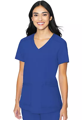 Med Couture MC Insight Women's Scrubs 3 Pocket Top MC2411 ROYL Royal Free Ship • $22.99