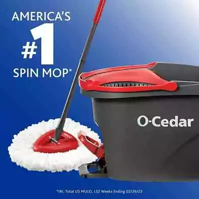 O-Cedar EasyWring Microfiber Spin Mop And Bucket System - Red • $24.99