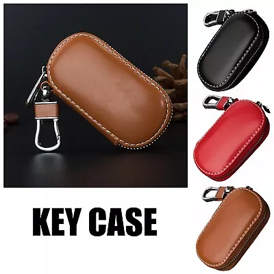 Car Remote Key Fob Chain Zipper Wallet Holder Bags Case Cover Leather  Universal • $7.33