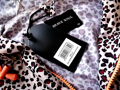 Brave Soul Hooded Rain Mac Animal Leopard Print Water Resistant  Ladies Women 22 • £4.99