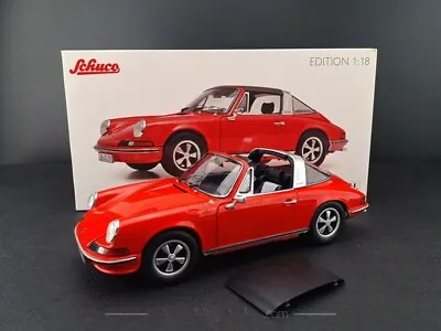 Schuco 1:18 Porsche 911 S Targa 1973 Diecast Car Model Kids Gifts Red Collection • $152.63