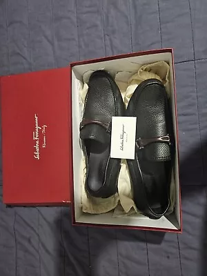 Salvatore Ferragamo Parigi Men's Loafer Shoes Size 9 - Black • $230