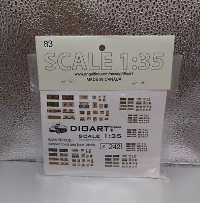 DioArt 1:35 WWII Period-canned Food And Beer Labels 242 (Diorama Accessories) • $19