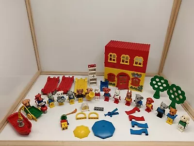 Large Lot Of Fabuland 16 Figures + Accessories Home Motorcycle Car Lego Original • £76.88