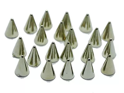 200 Silver Tone Metallic Rock Punk Acrylic Spike Rivet Tiny Stud 4X6mm No Hole • $3.23