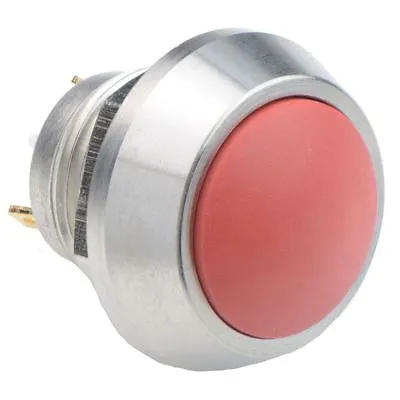 £5.49 • Buy Red Button Stainless Steel Momentary Vandal Resistant Push Switch 2A SPST