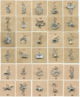 $9.50 • Buy Sterling Silver Charms  (D)  $8-50 To $14-50 