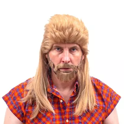 $24.95 • Buy Adult Unisex Joe Dirt Janitor Halloween Cosplay Costume Wig Beard Accessory Set