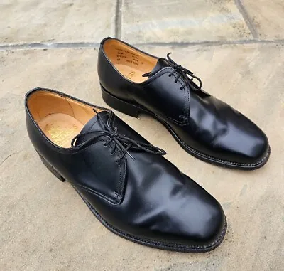 £50 • Buy Sanders Moffat Derby Men's Black Leather Dress Formal Shoes - UK 9