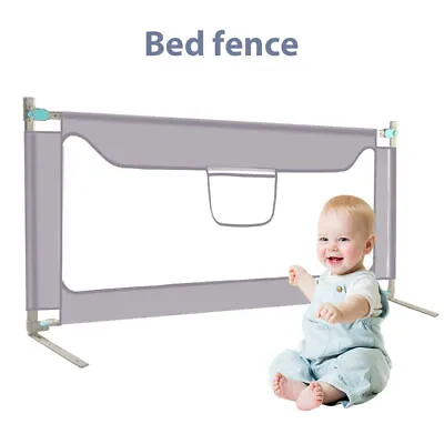 150cm Bed Protection Rail Bed Guard For Baby Kids Toddler Safety Rail Fence • £17.99