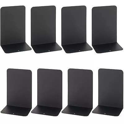 Book Ends Black Metal Bookends Heavy Duty Book Ends For Shelves Book Holder • £8.54