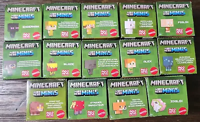 Lot Of 14 Mattel MINECRAFT MOB HEAD MINIS New! Sealed! Free Shipping! • $42.97