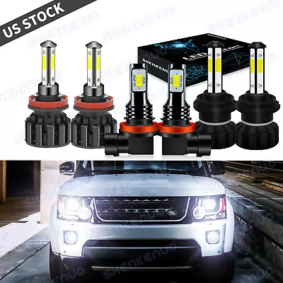 For Land Rover LR2 LR4 2010 2011 2012 2013 2014 2015 LED Headlight Fog Bulbs Kit • $34.78