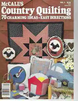 McCall's COUNTRY QUILTING Magazine - 1986 Volume 3 - Sampler Quilt Thistle • $5.99