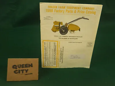 Vintage Frazer Rototiller/Tiller Factory Parts Catalog B1-7 B1-6 1988 Edition • $10