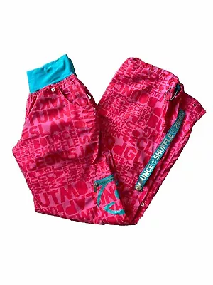 Official Zumba Cargo Trousers - Highlighter Pink And Blue - Medium • £25