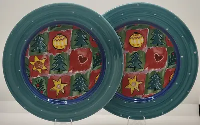 Vintage Villeroy & Boch Design Collection Christmas Salad Plates Lot Of 2 • $39.99