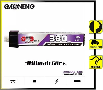 $9.95 • Buy 1s 3.7v LiPo 380mah 60c/120c Battery Mobula Drone Whoop FPV 350mah Upgraded