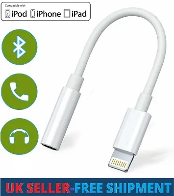 Jack Adapter Connector For IPhone To 3.5mm Cable Headphone Aux All IOS Devices • £2.99