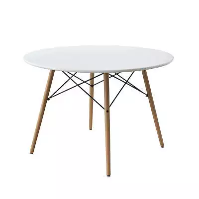 42inch Round Modern Wood Dining Table Mid Century Style Coffee Table Durable • $119.70