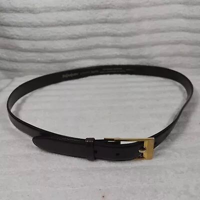 $42.99 • Buy Yves Saint Laurent Top Grain Cowhide Brown Leather Belt Size 38/95 121ZA00 READ