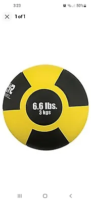 Reactor Rubber Medicine Ball (6.6 Lb -Black And  Yellow) -New • $27.99