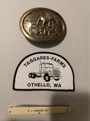 Taggares Othello Washington Mack Truck Bulldog Belt Buckle Knife & Patch  • $69.50