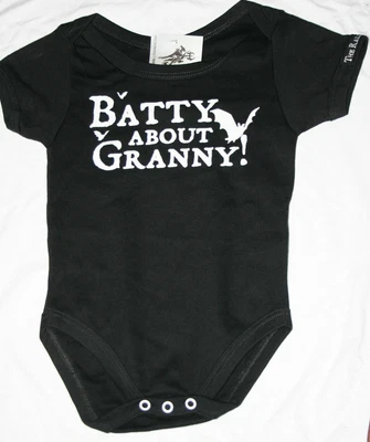 £7 • Buy Batty About Granny - Funny Alternative Black Baby Grow Bodysuit 12-18 Months