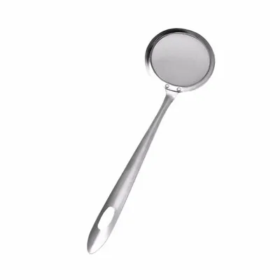 Stainless Steel Fat Skimmer Spoon Fine Mesh Strainer Ladle Oil-Frying U9T9 • £5.56