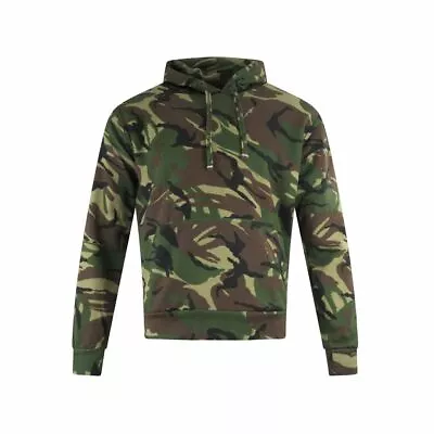 Camo Overhead Hoodie Green Army Hooded Camouflage Jumper Pullover S - 5XL Mens • £23.89