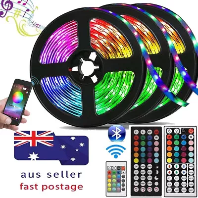 10M 15M 20M 5050 LED Strip Lights RGB Wifi Bluetooth Control Music 12V Power Kit • $17.99