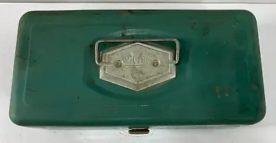 1950’s Vintage Victor Atco Green Metal Tackle Box Lititz Pennsylvania USA Full • $30