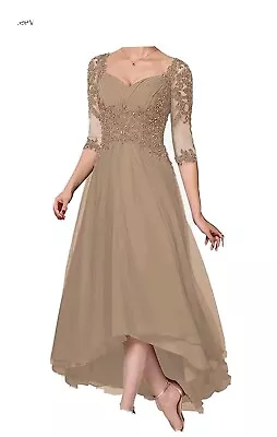 Womens Mother Of The Bride Dress NEW Size 2x/3x Tan  • $43.99