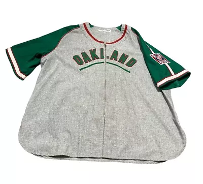 Ebbets Field Flannels #6 Jersey 1939 Oakland Oaks Centennial Patch USA WOOL 3XL • $112.50