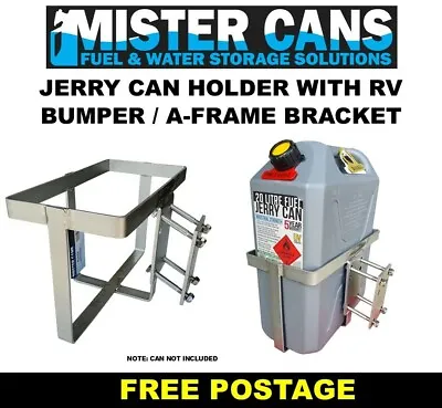 Jerry Can Holder For Metal & Plastic Jerry Cans Draw Bar / Rv Bumper Mounting • $69.50