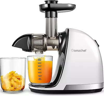 £72.95 • Buy AMZCHEF ZM1501 SLOW JUICER BLENDER WHITE Fruits Vegetables Smoothie Silent