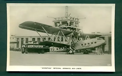 IMPERIAL AIRWAYS HORATIUS AT AIRPORT AUGUST 1934vintage Postcard • £20