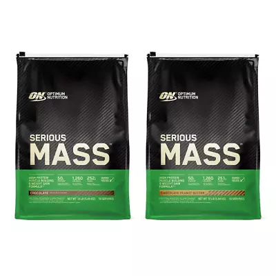 OPTIMUM NUTRITION SERIOUS MASS 12lb High Protein Muscle Building Weight Gain • $83.99