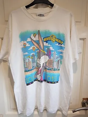 1995 Bugs Bunny Life Guard Vintage Large T Shirt Front  Back Print Warner Bros  • £14.99