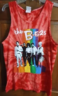 Colortone Men's THE B-52'S RED ORANGE Tie Dye Tank Top Size Medium • $9.99