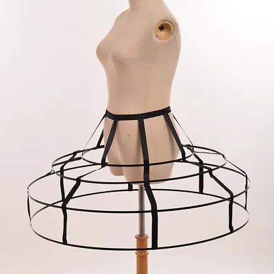 Victorian Crinoline Petticoat Underskirt Costume Hoop Cage Skirt Pannier Bustle • $42.81