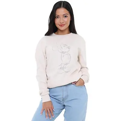 Disney Womens Sweatshirt Mickey Mouse Original Drawing Jumper Top S-XL Official • £19.99