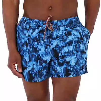 Burberry Men's Midnight Navy Greenford Ripple Print Swim Shorts • $75.89