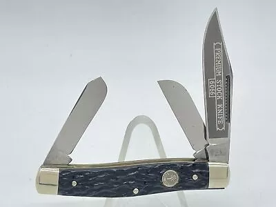 BOKER Solingen Germany 6066 Premium Stock Knife Black Jigged Stockman MINT • $42