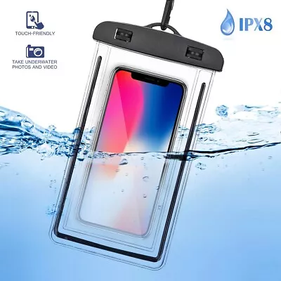 Full View Waterproof Phone Case Underwater Dry Bag For IPhone XS/XR/X/8/7/6/5/SE • $9.99