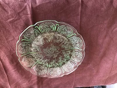 Jeannette Cherry Blossom Green 7” Salad Plate(s) • $12