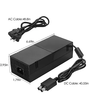 $15 • Buy Newest Xbox 360 Slim Console AC Adapter Cord Power Supply Brick Charger Black