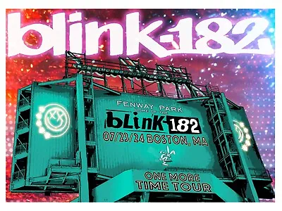 Blink-182 Concert Poster Fenway Park  /100  2024 Lithograph 18x24 By Scott James • $80